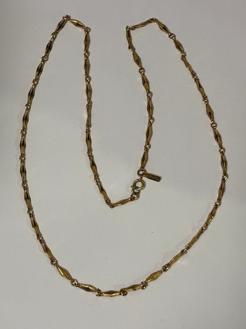 Vintage Monet Gold Tone Chain Necklace